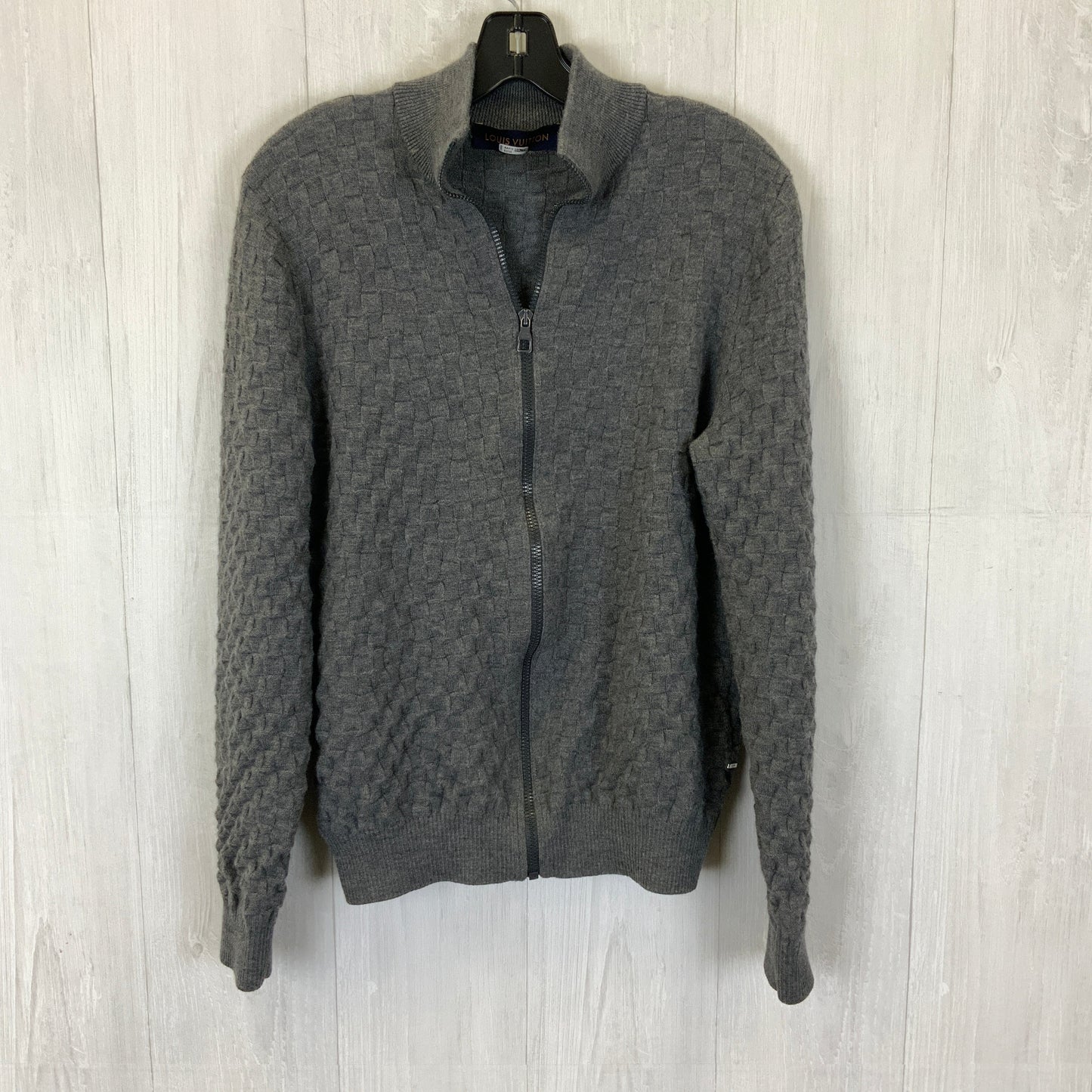 Grey Cardigan Luxury Designer Louis Vuitton, Size L