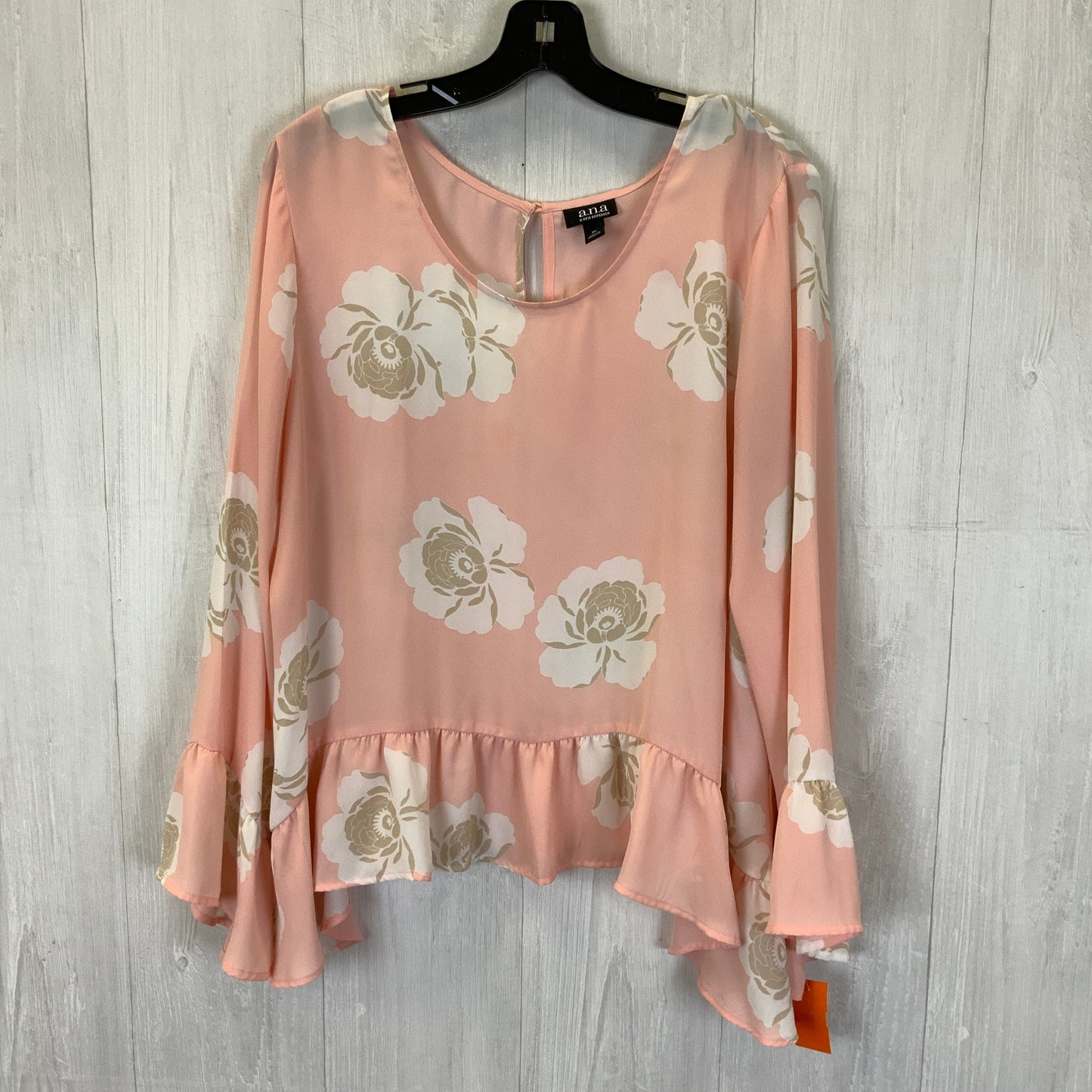 Blouse Long Sleeve By Ana In Pink, Size: Xl