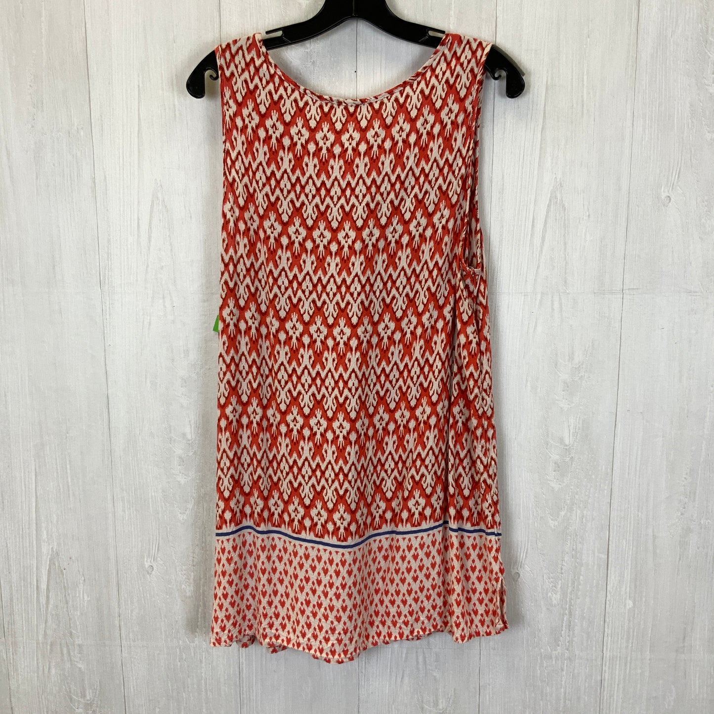 Red & White Top Sleeveless Beachlunchlounge, Size 1x