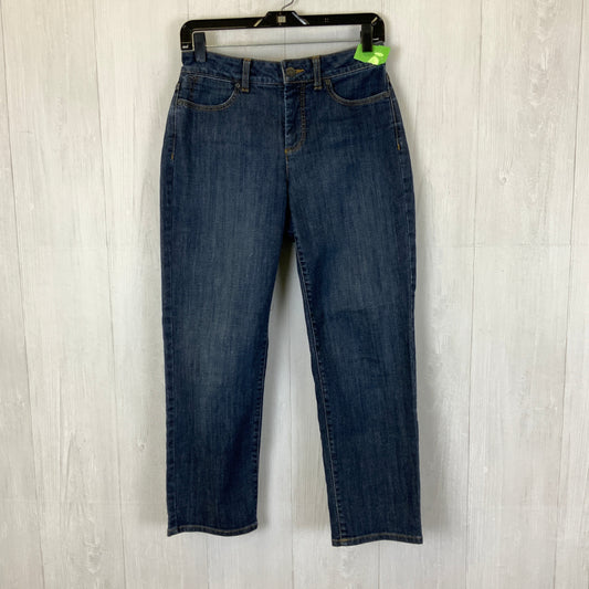 Jeans Straight By Talbots In Blue Denim, Size: 6