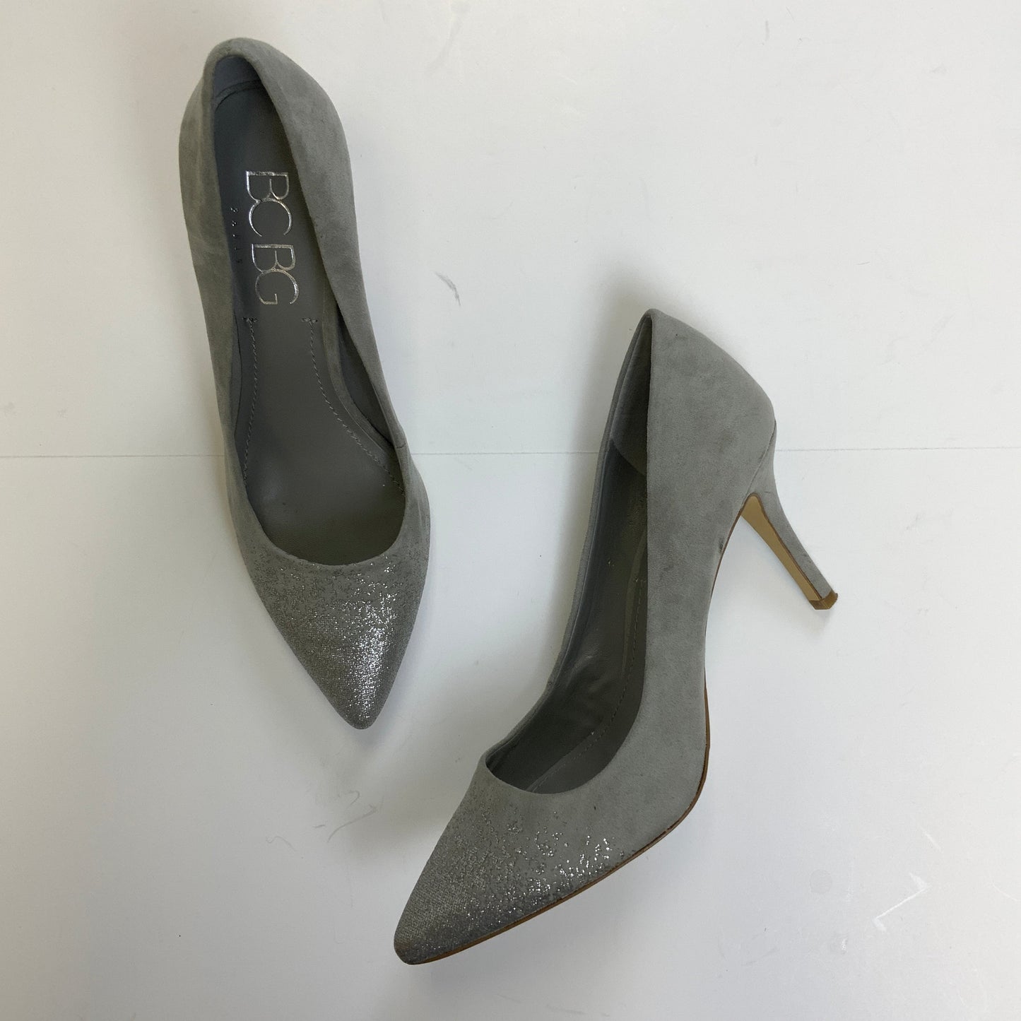 Shoes Heels Stiletto By Bcbg In Grey, Size: 8