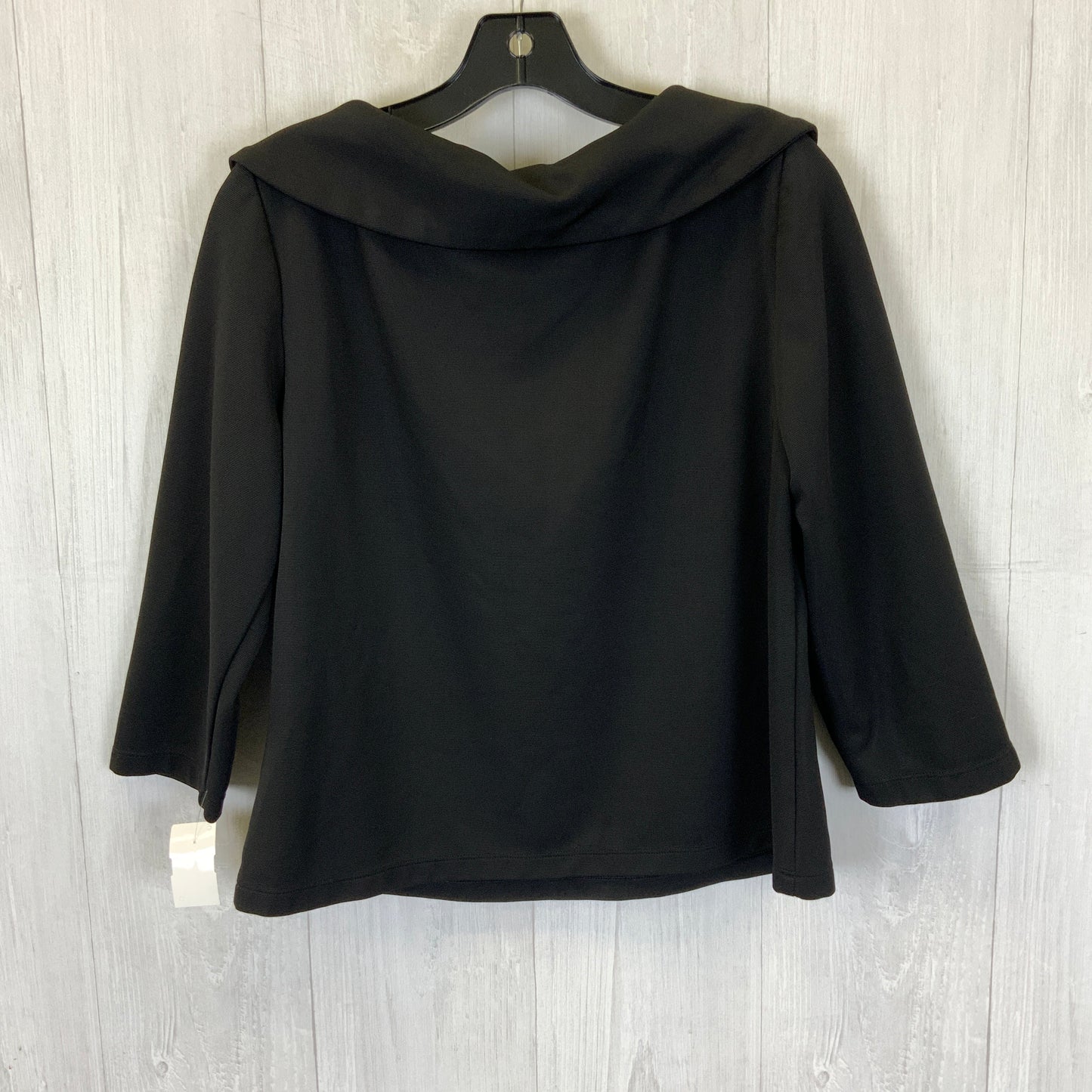 Top 3/4 Sleeve By Chicos In Black, Size: M