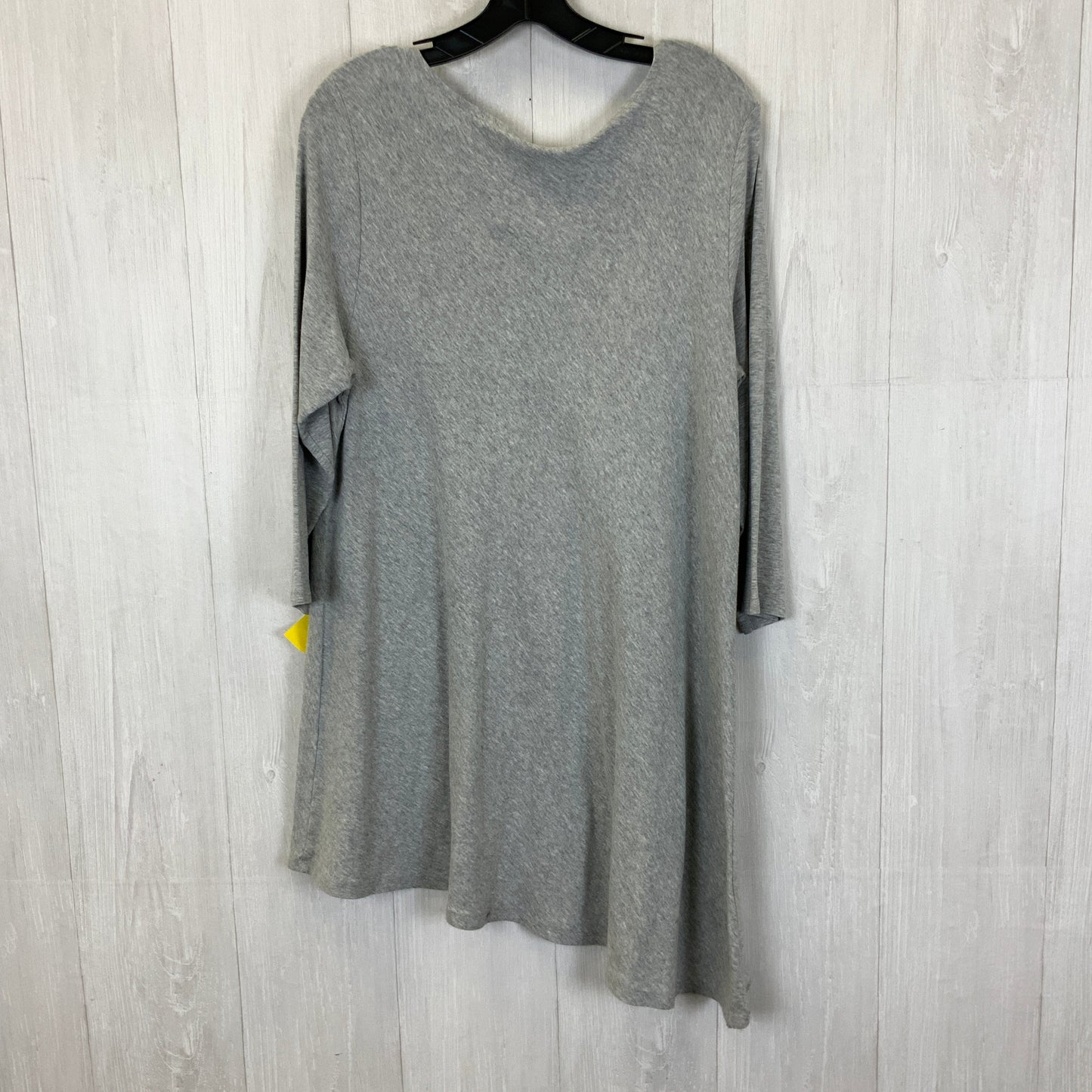 Grey Tunic 3/4 Sleeve Joan Vass, Size 2x