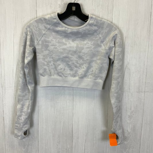 Grey Athletic Top Long Sleeve Crewneck Clothes Mentor, Size S