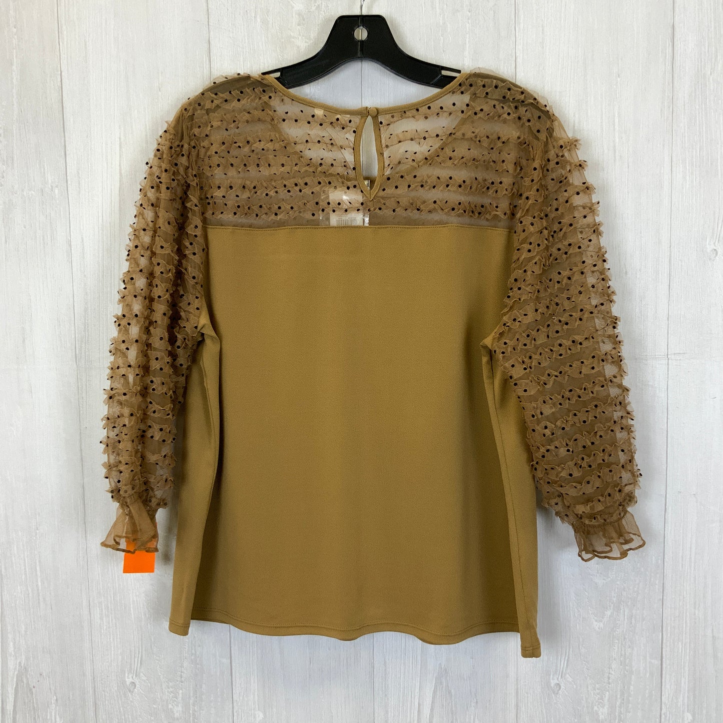 Tan Top 3/4 Sleeve Cato, Size Xl