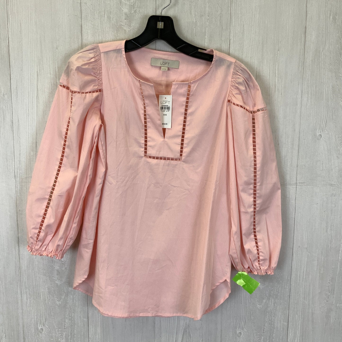 Top 3/4 Sleeve By Loft In Pink, Size: Xxs