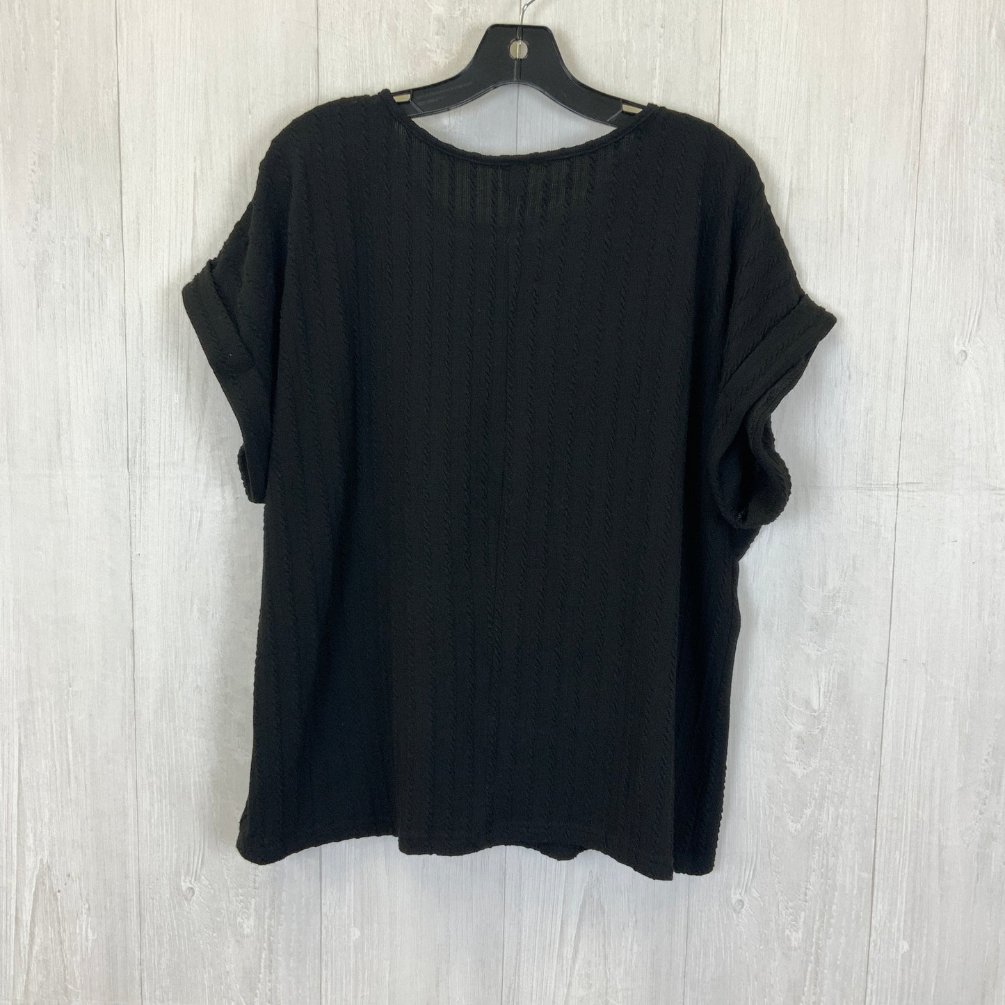 Black Top Short Sleeve Basic Shein, Size 1x