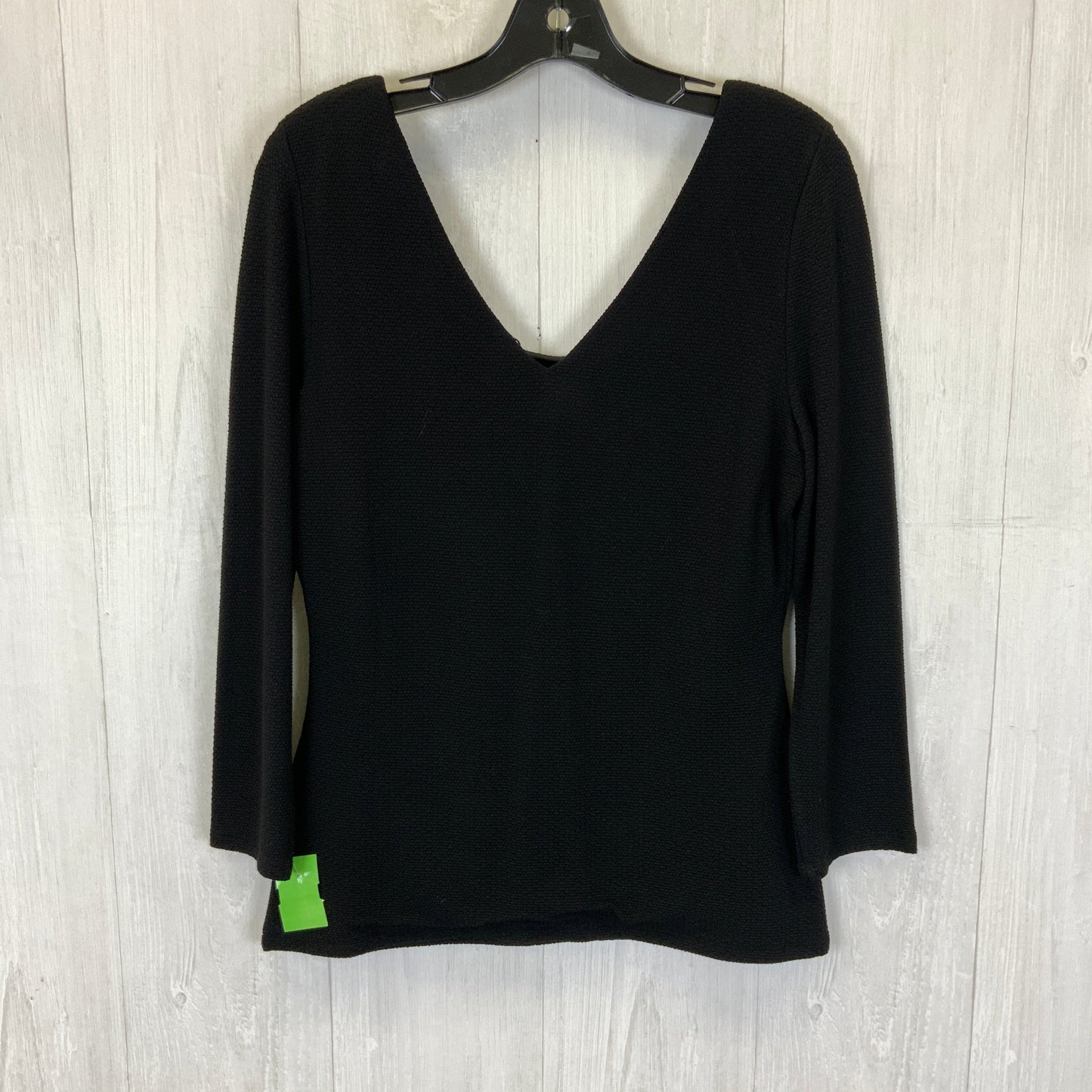 Top 3/4 Sleeve Basic By White House Black Market In Black, Size: M