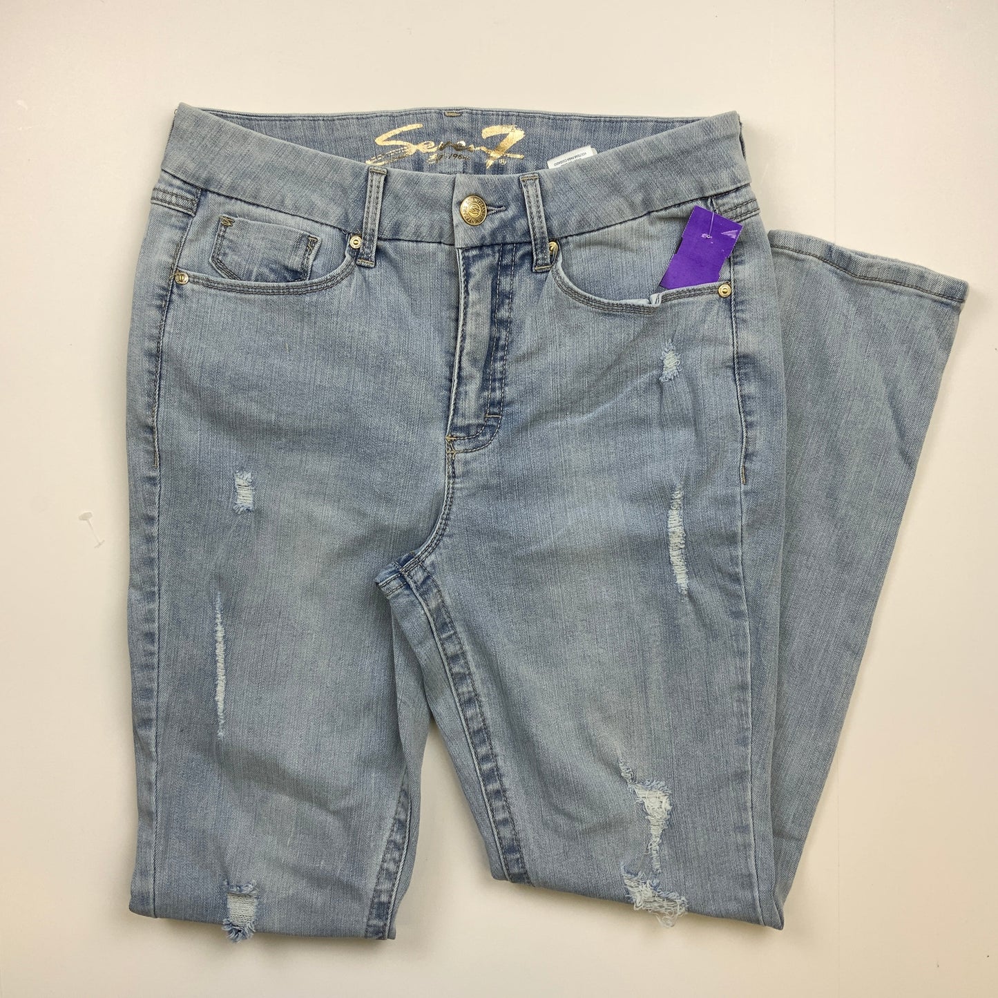 Blue Denim Jeans Skinny Seven 7, Size 10