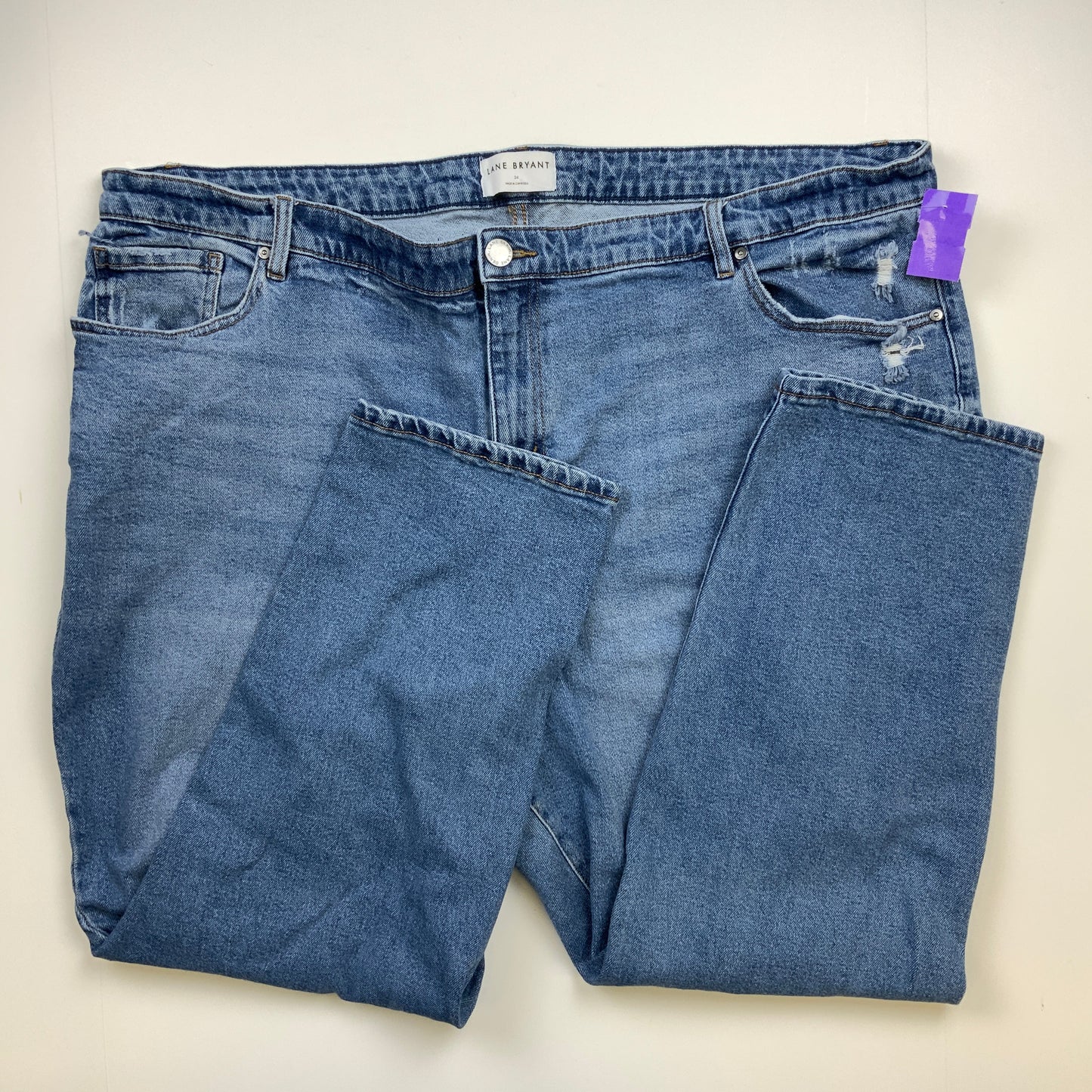 Blue Denim Jeans Straight Lane Bryant, Size 24