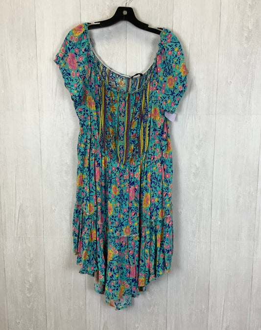 Floral Print Dress Casual Short Shein, Size 3x