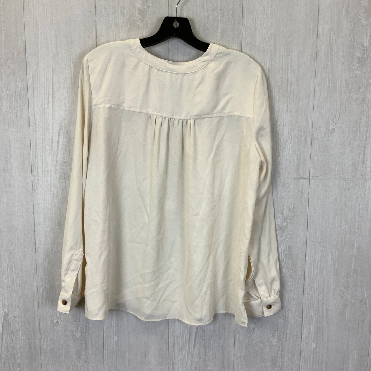 Blouse Long Sleeve By Loft In Cream, Size: M