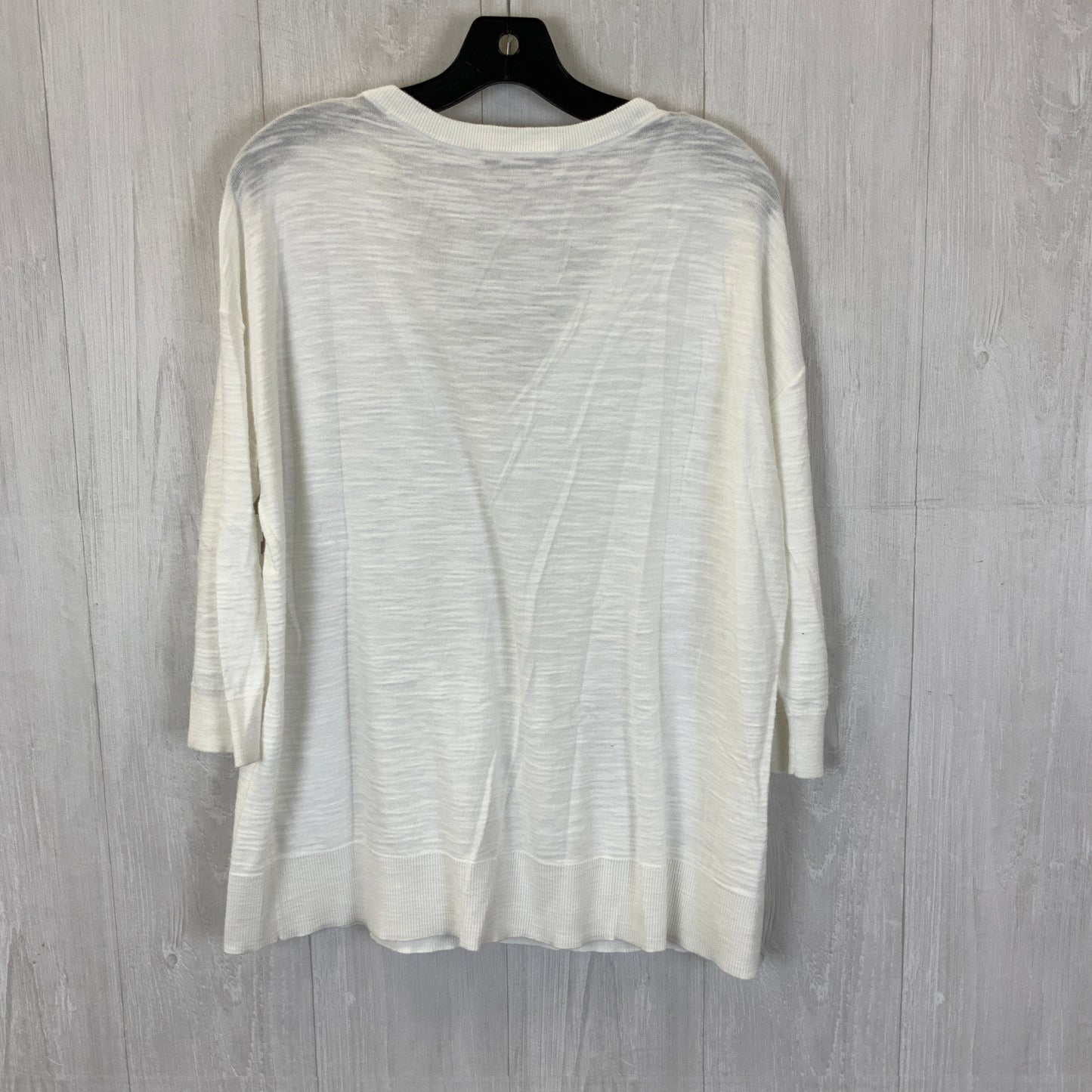 Top Long Sleeve By Loft In White, Size: M