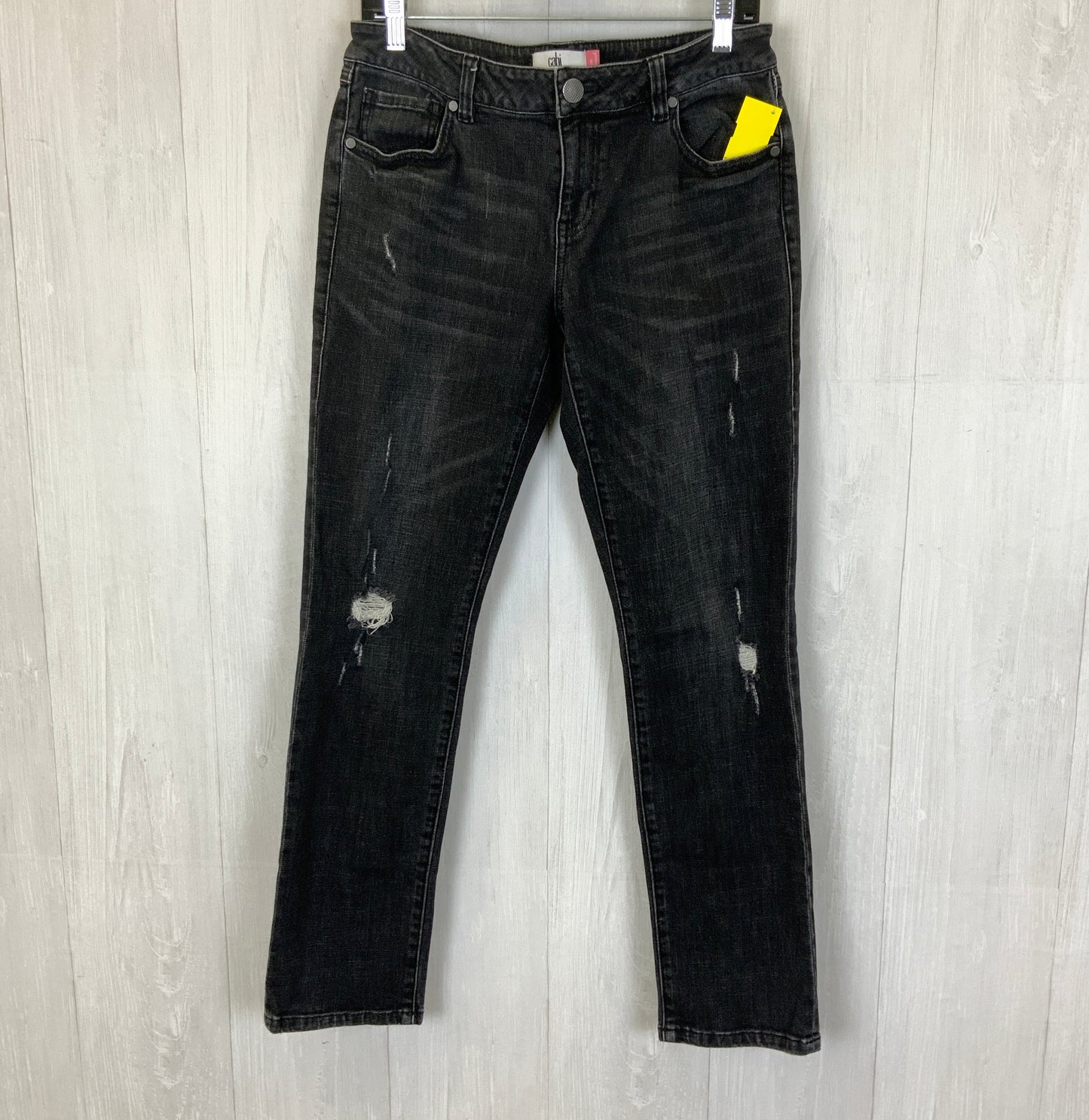 Jeans Boyfriend By Cabi In Black Denim, Size: 8