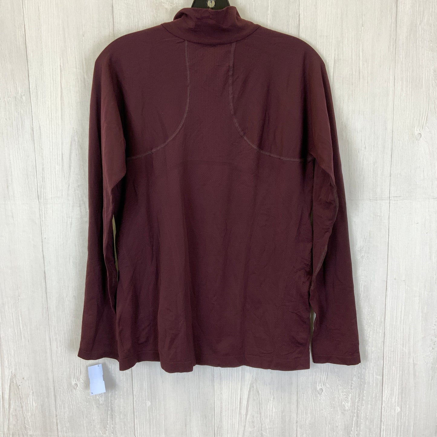 Athletic Top Long Sleeve Collar By Athleta In Maroon, Size: Xl