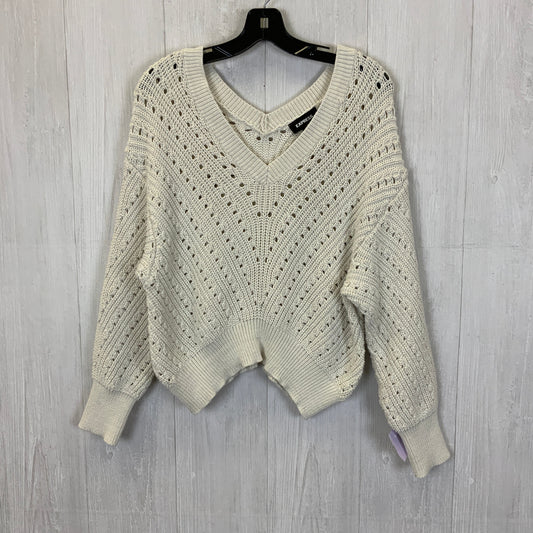 Sweater By Express In White, Size: L