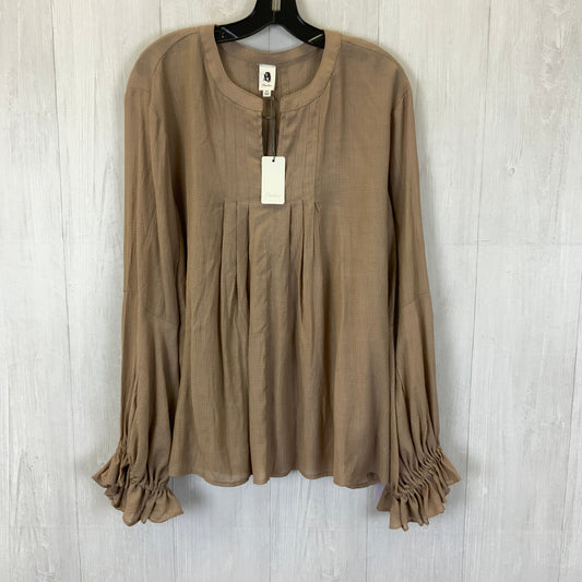 Top Long Sleeve By Clothes Mentor In Brown, Size: 3x