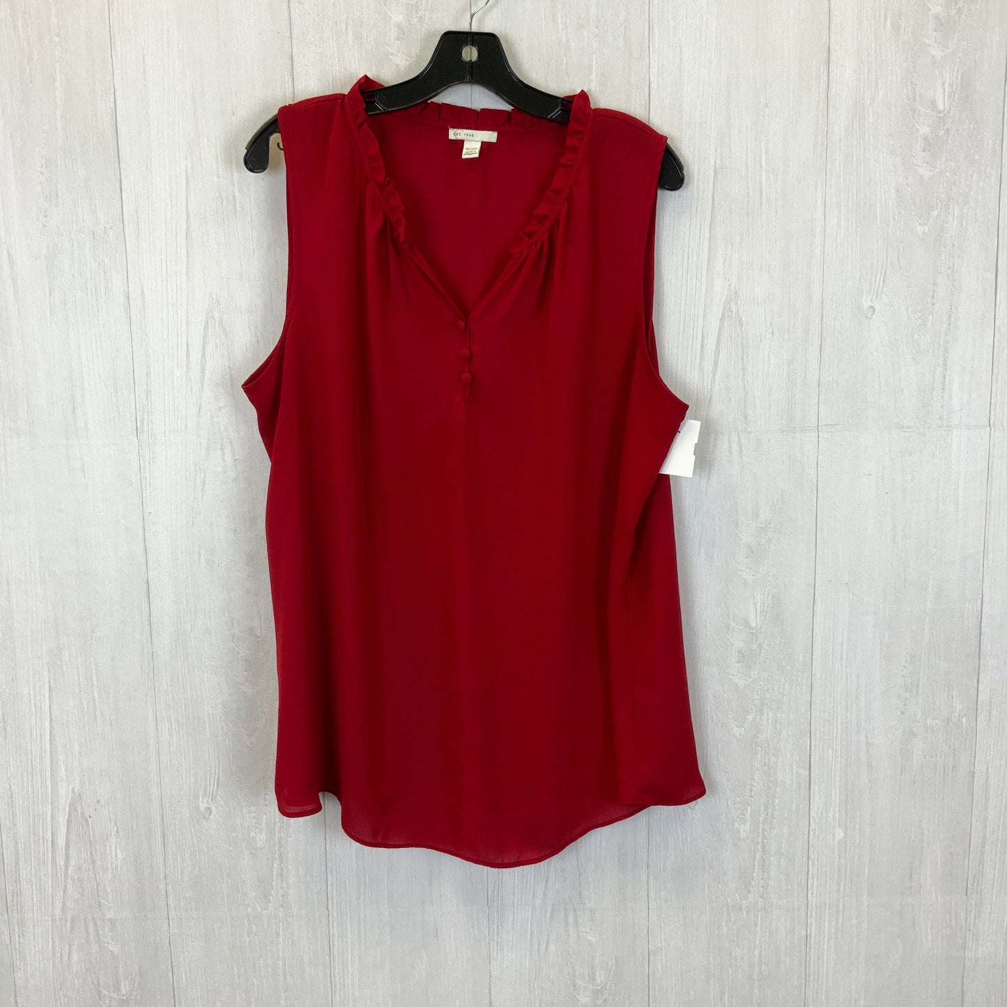 Red Top Sleeveless Cato, Size 2x