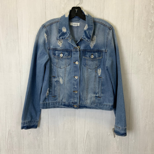 Jacket Denim By Ci Sono In Blue Denim, Size: L