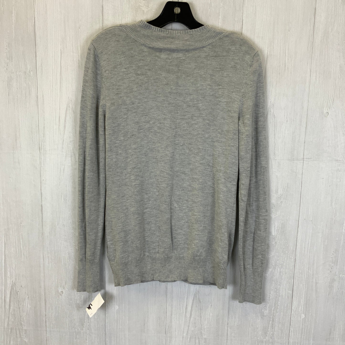 Top Long Sleeve By Adrienne Vittadini In Grey, Size: M