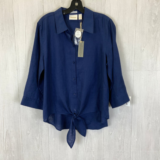 Top Long Sleeve By Chicos In Blue, Size: L