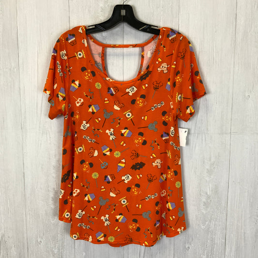 Top Short Sleeve Basic By Disney Store In Orange, Size: M