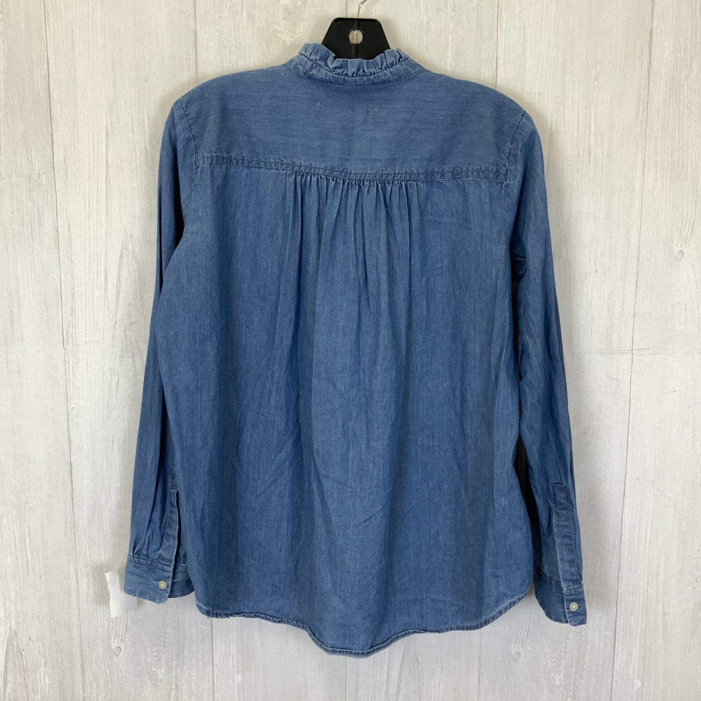 Top Long Sleeve By Loft In Blue Denim, Size: Xs