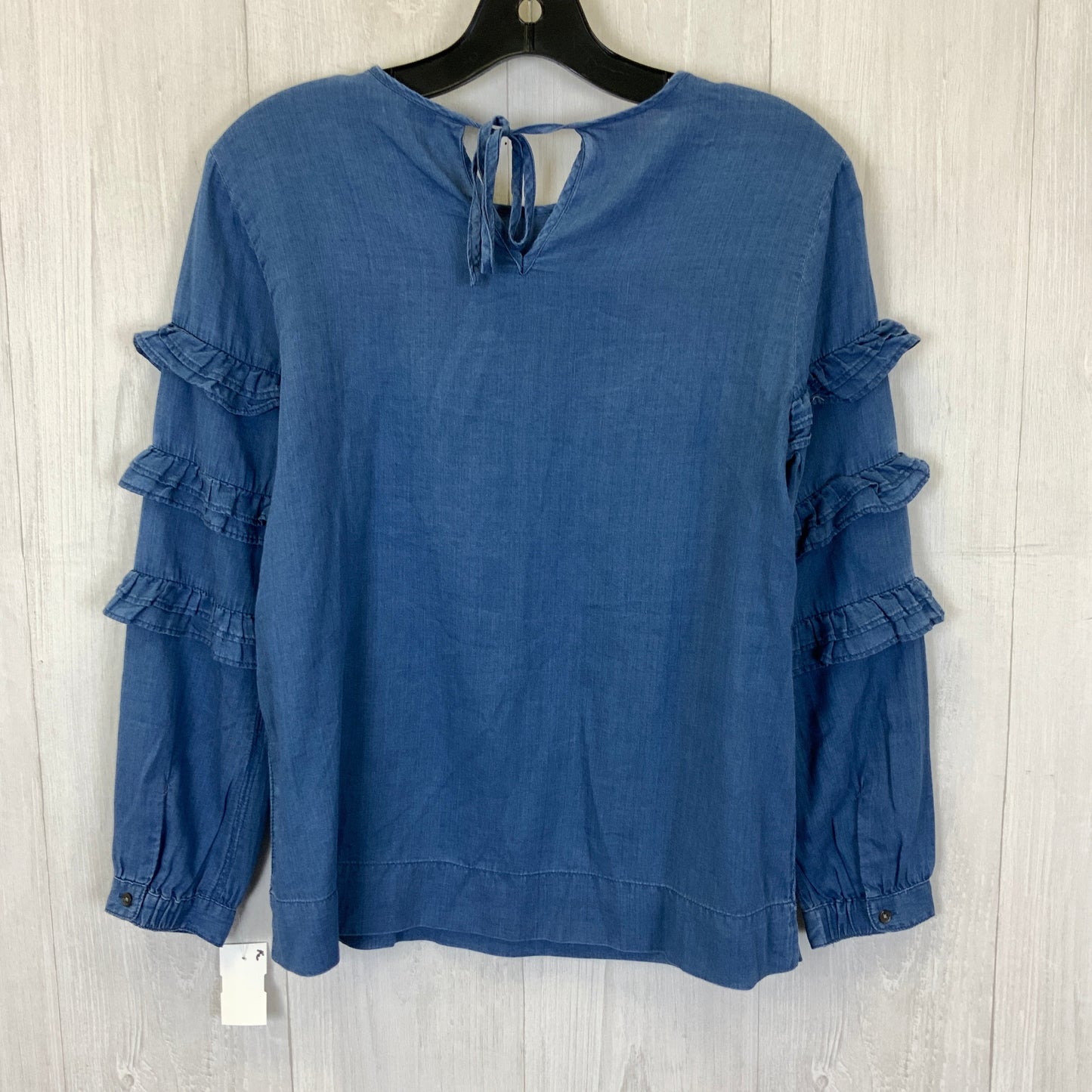 Top Long Sleeve By J. Crew In Blue Denim, Size: Xxs