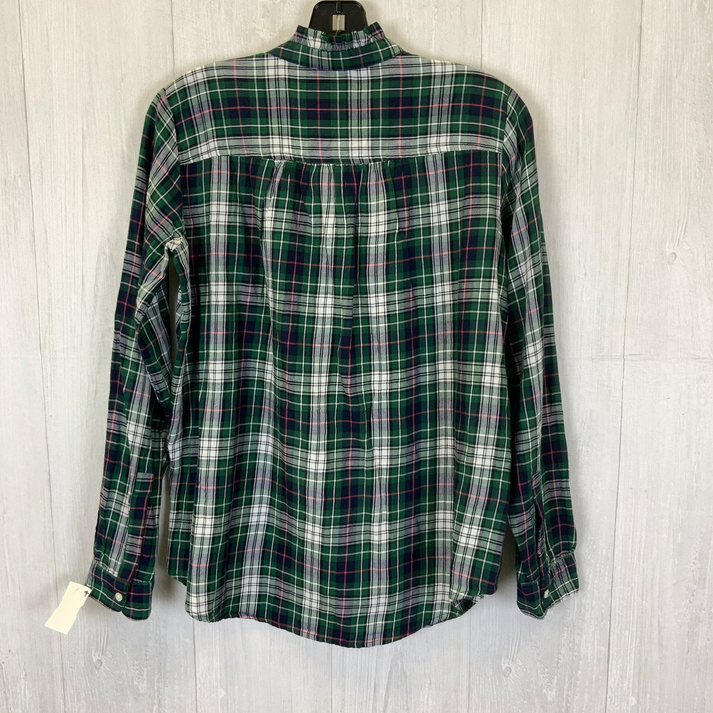 Top Long Sleeve By Loft In Plaid Print, Size: XXS