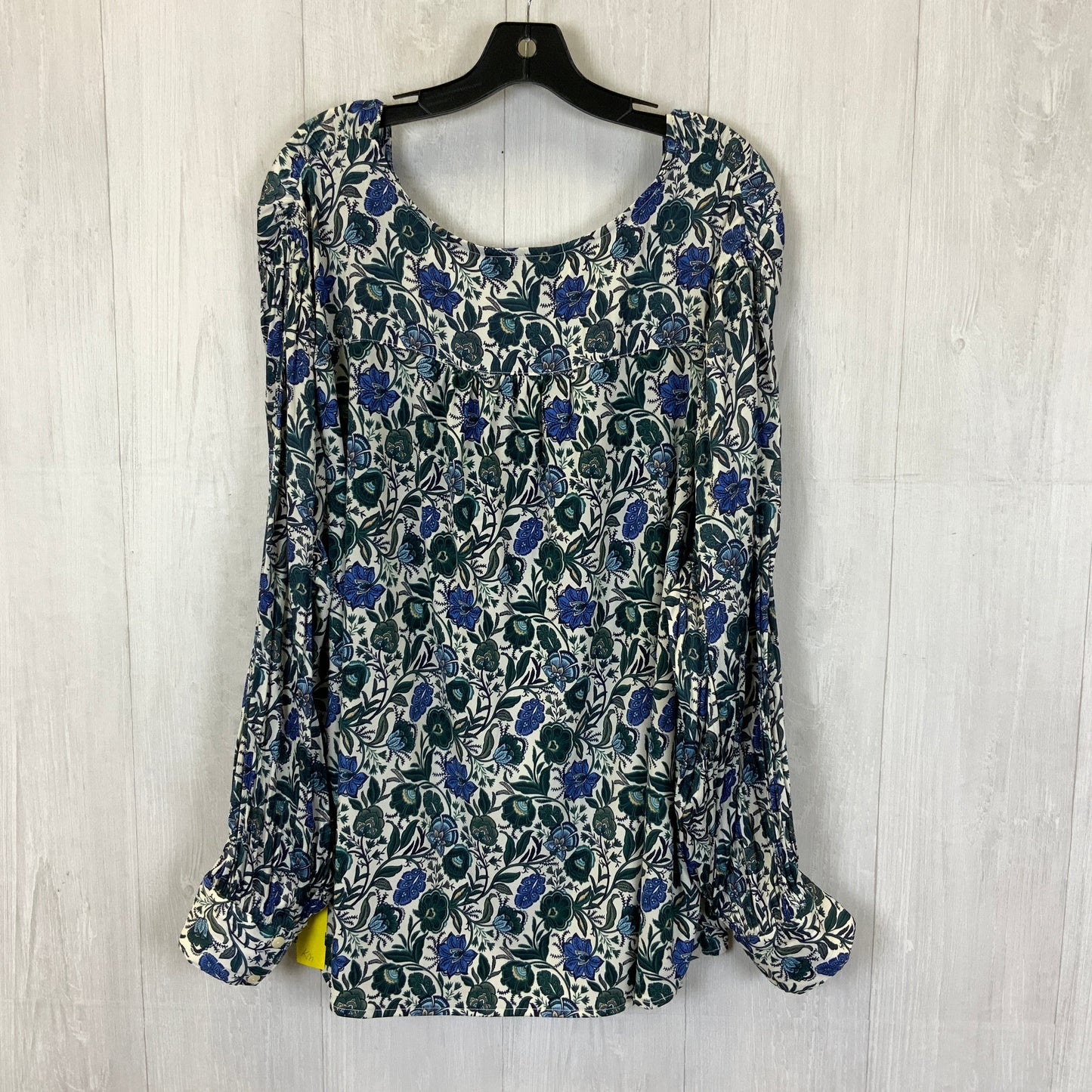 Top Long Sleeve By Lane Bryant In Blue & Green, Size: 4x