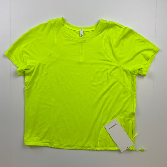 Athletic Top Short Sleeve By Lululemon In Yellow, Size: 8