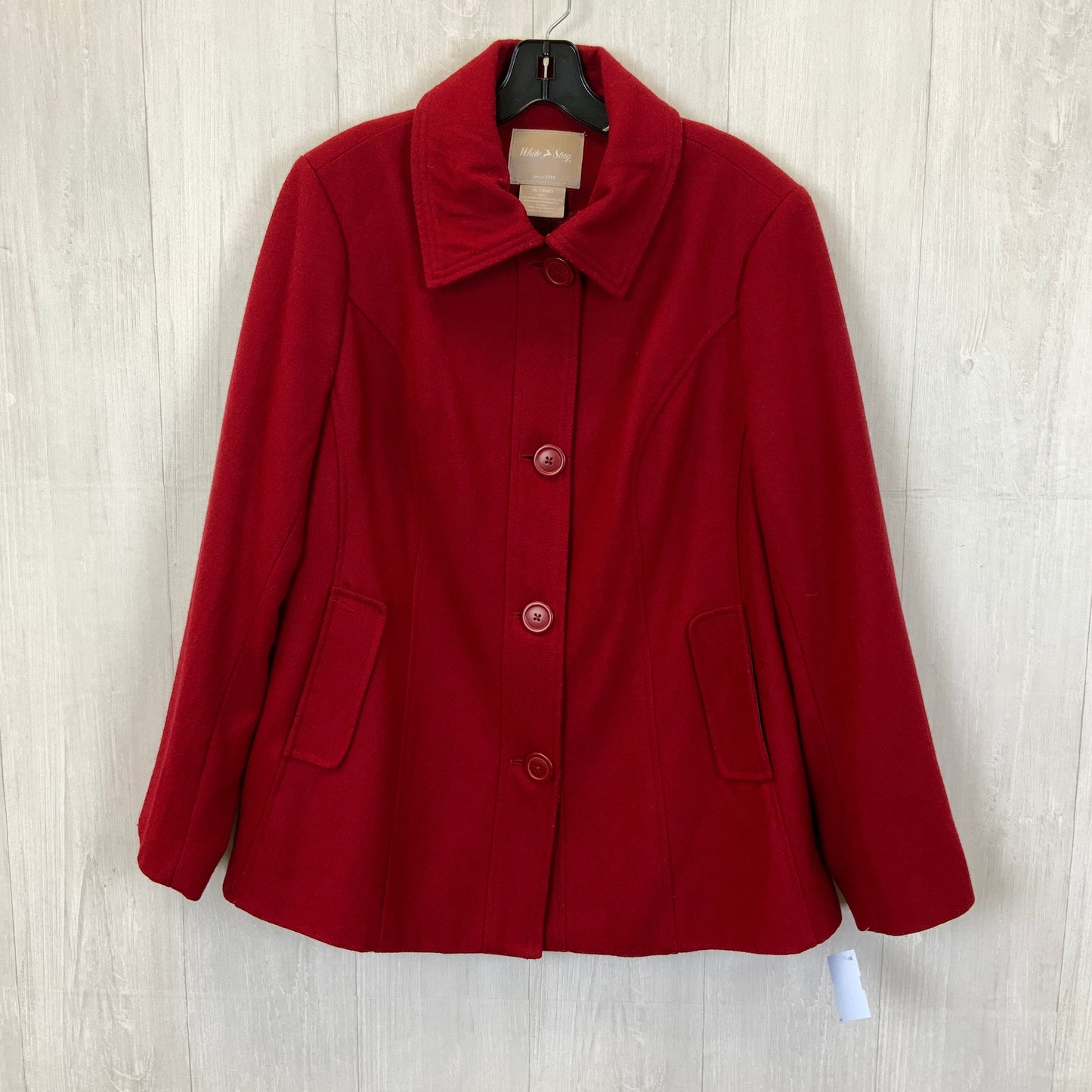 Coat Peacoat By White Stag In Red, Size: 1x