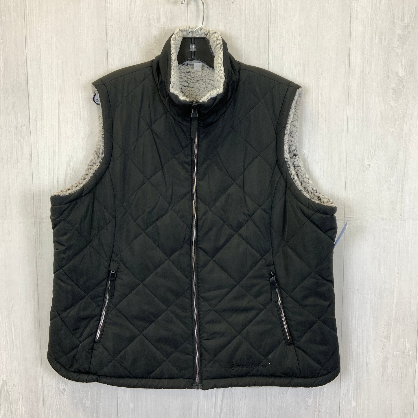 Vest Puffer & Quilted By Free Country In Black, Size: Xl