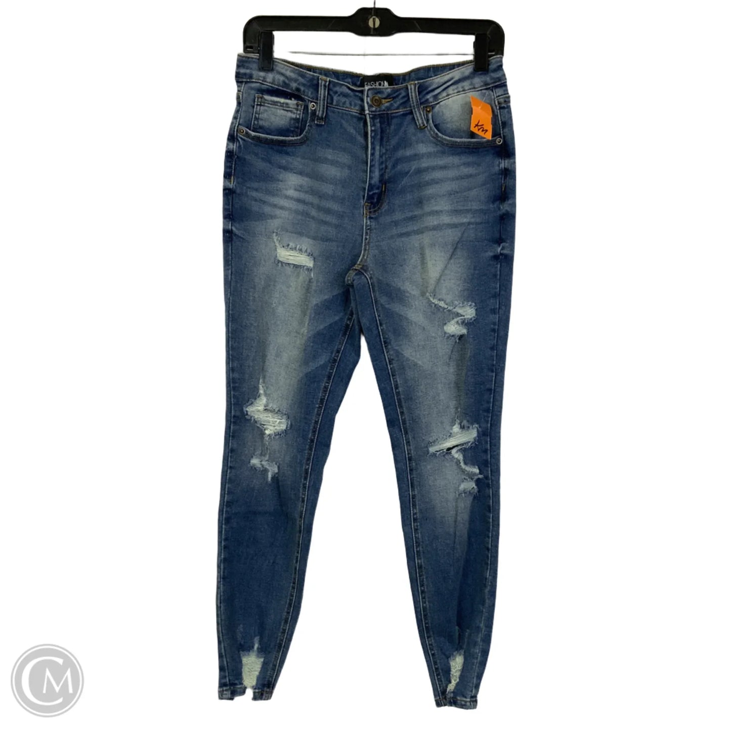 Jeans Skinny By Fashion Nova In Blue Denim, Size: 8