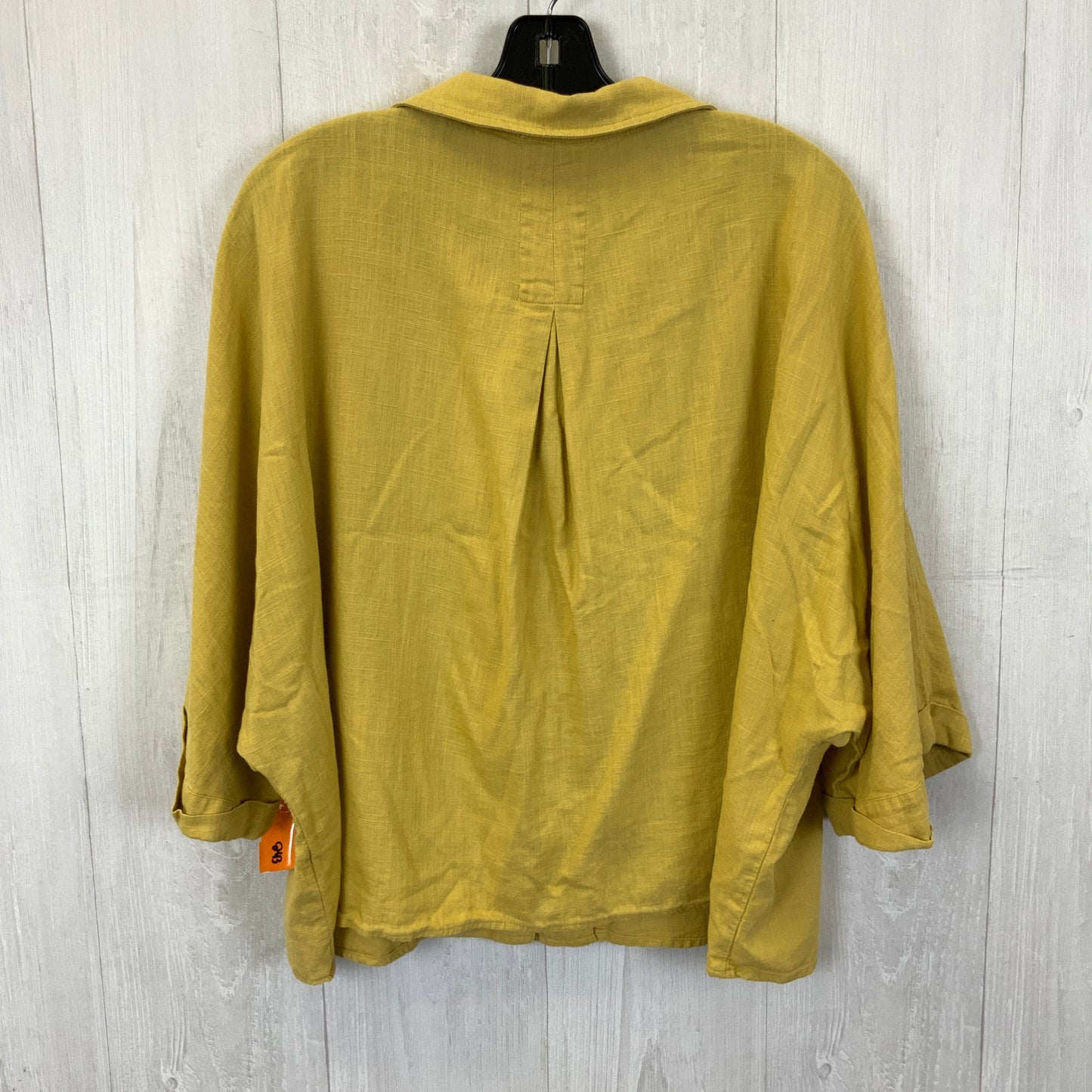 Top Short Sleeve By Chicsoul In Yellow, Size: 3x