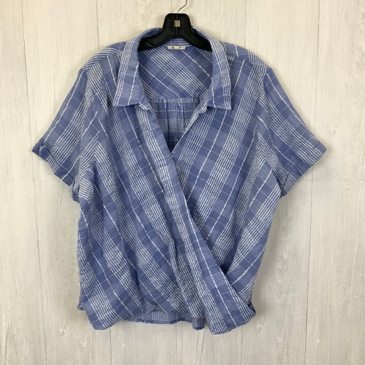 Top Short Sleeve By Jodifl In Blue, Size: 3x