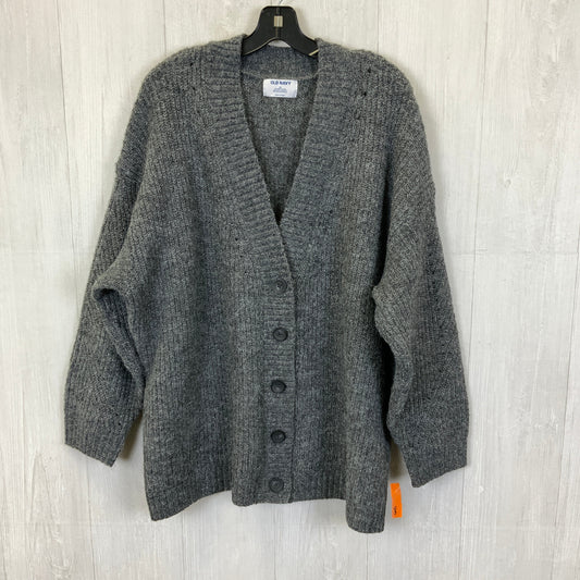 Sweater Cardigan By Old Navy In Grey, Size: 3x