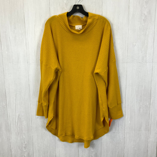 Top Long Sleeve By Caslon In Yellow, Size: 3x