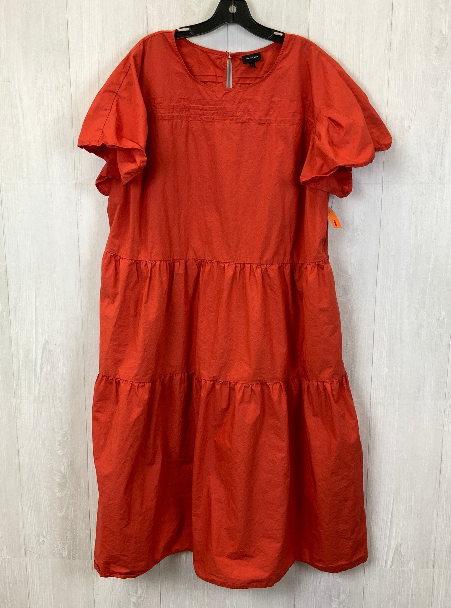 Dress Casual Maxi By Who What Wear In Orange, Size: 3x