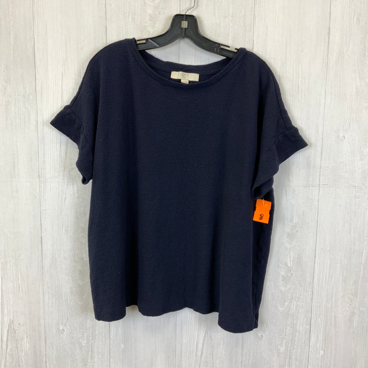 Top Short Sleeve By Loft In Blue, Size: 3x