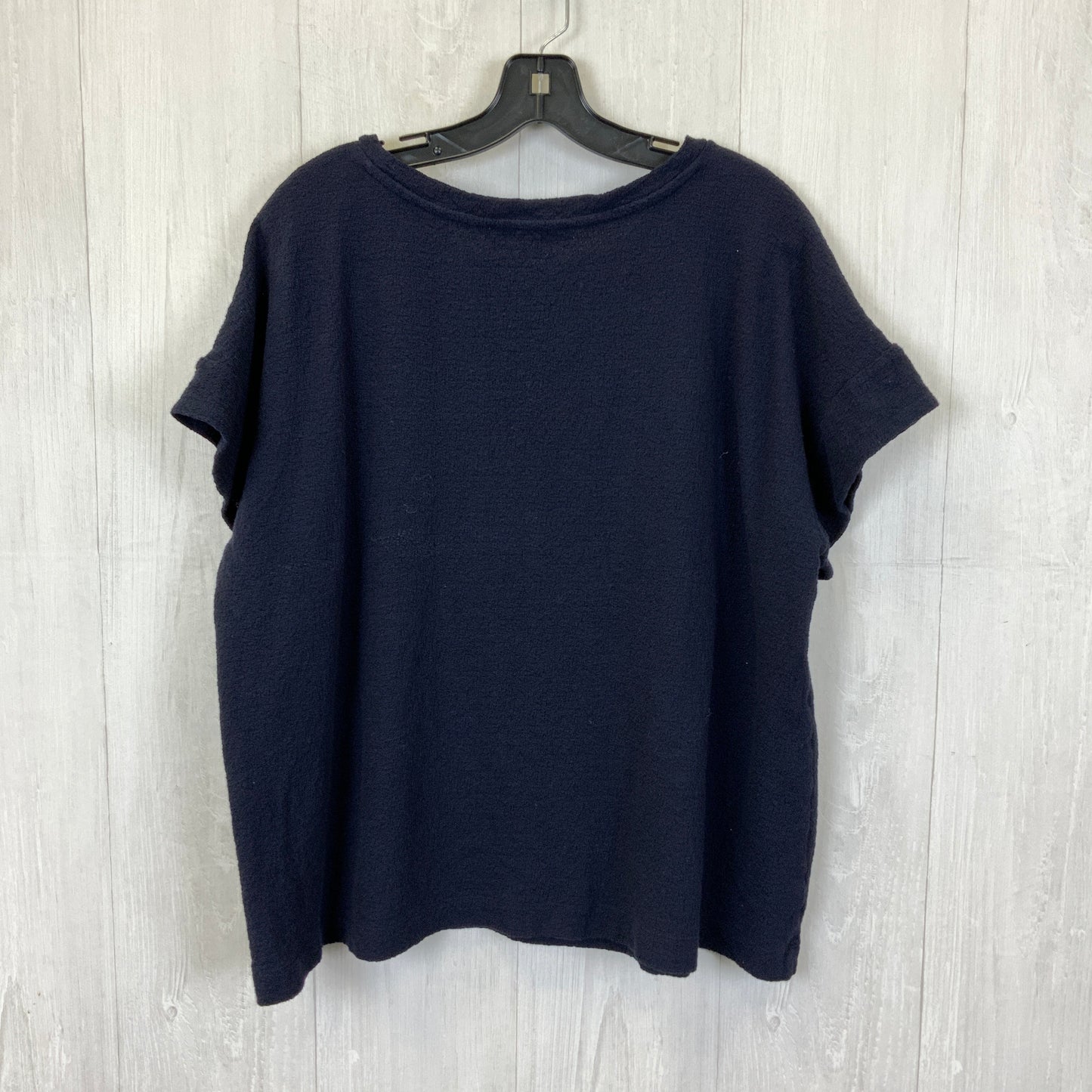 Top Short Sleeve By Loft In Blue, Size: 3x