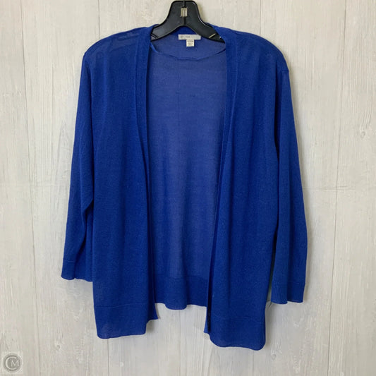 Cardigan By Cato In Blue, Size: 1x