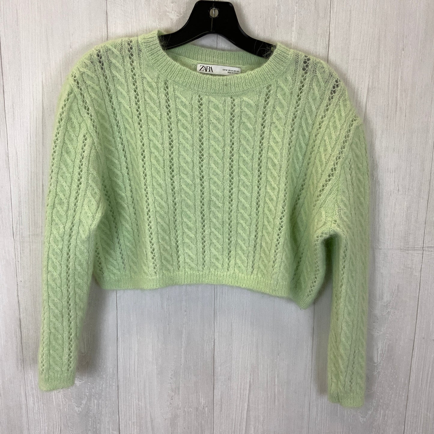 Lime Green Sweater Zara, Size M