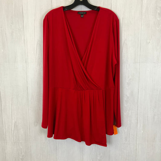 Red Top Long Sleeve Lane Bryant, Size 2x