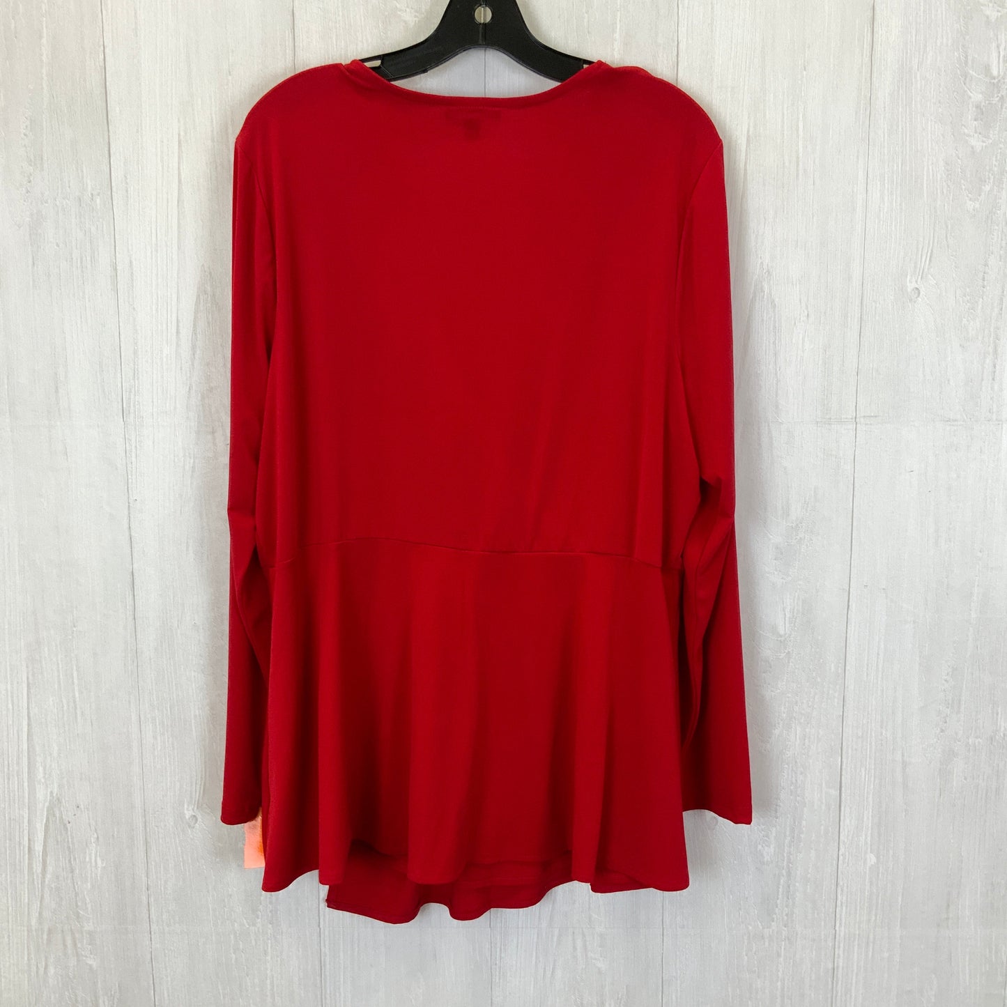 Red Top Long Sleeve Lane Bryant, Size 2x