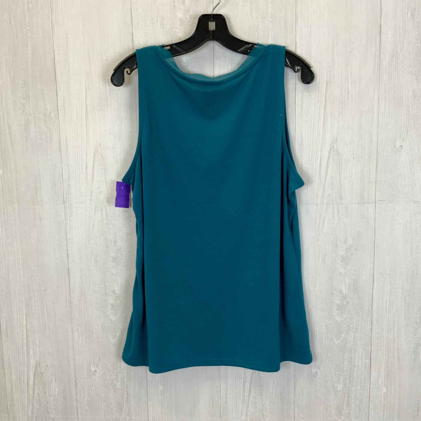 Teal Top Sleeveless Apostrophe, Size Xl