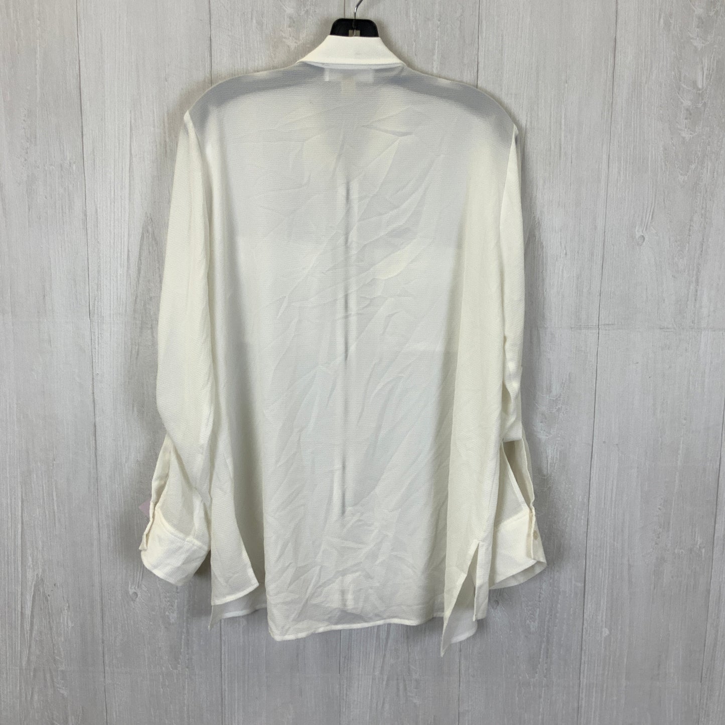 Blouse Long Sleeve By Michael Kors In Ivory, Size: L