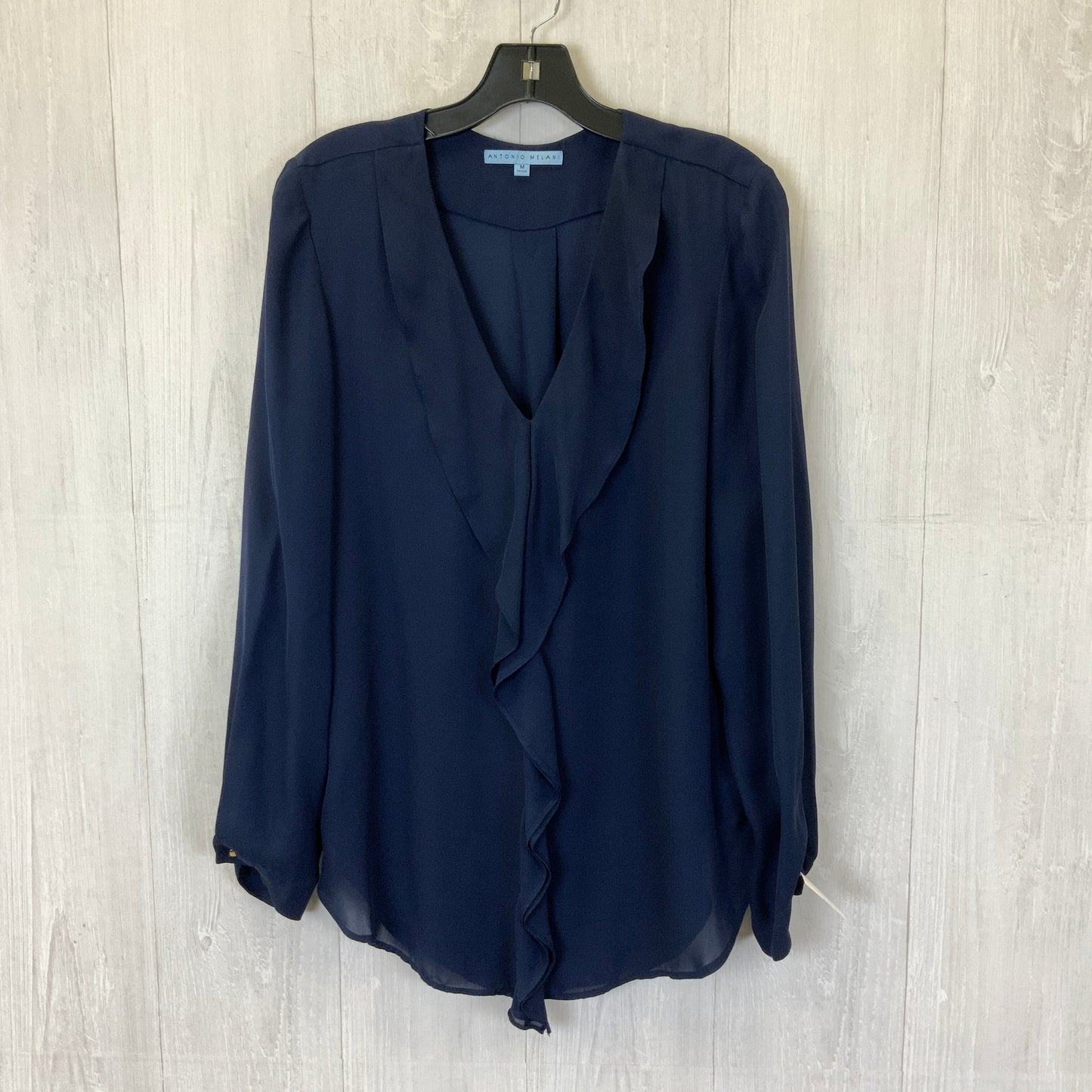 Blouse Long Sleeve By Antonio Melani In Blue, Size: M