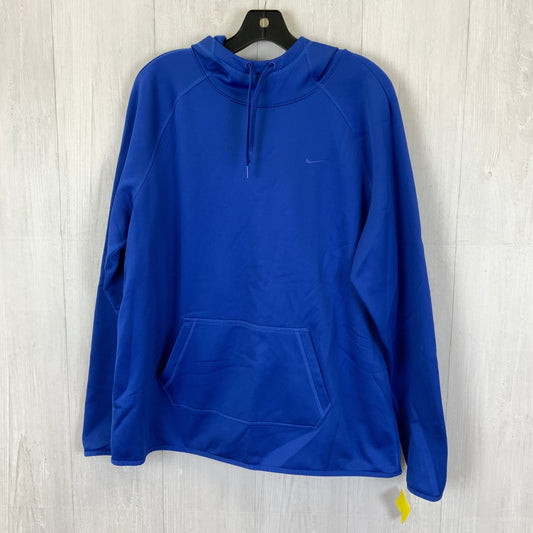 Athletic Sweatshirt Hoodie By Nike In Blue, Size: Xl