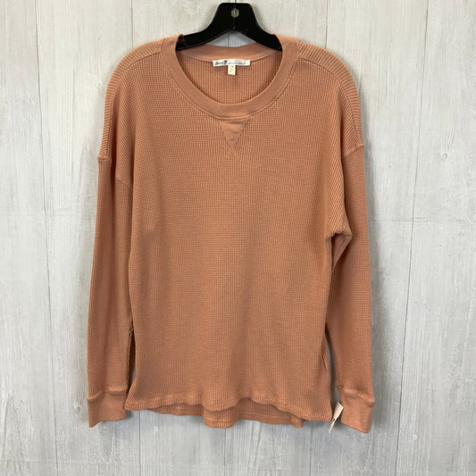 Sweatshirt Crewneck By Seven 7 In Orange, Size: L